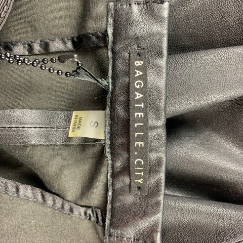 BAGATELLE.CITY Jegging Stretch Cuir Noir Taille S