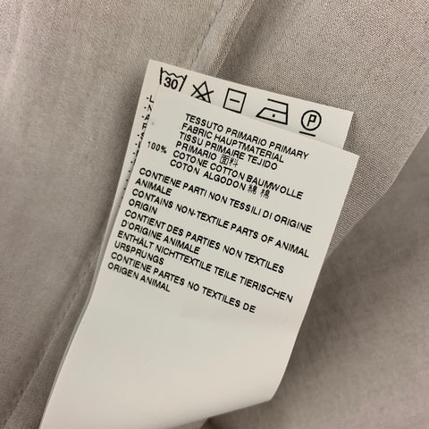 MAISON MARGIELA Size XL Light Grey Cotton Button Down Long Sleeve Shirt