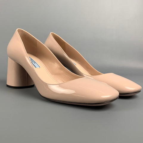 Zapatos de tacón Vernice de charol desnudo PRADA Talla 8.5