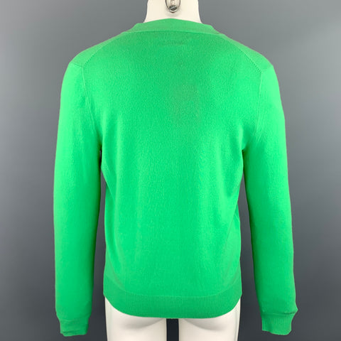 RALPH LAUREN Size S Green Cashmere Buttoned Cardigan