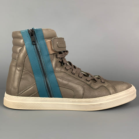 PIERRE HARDY Taille 12 Baskets montantes bicolores gris bleu
