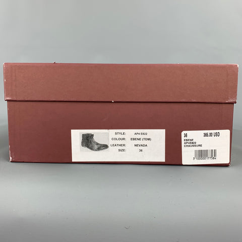 ACOTE Talla 6 Botines con cordones de cuero marrón