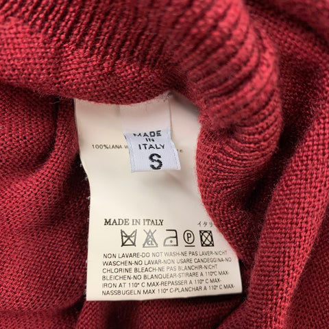 MAISON MARTIN MARGIELA Size S Burgundy Wool Cardigan