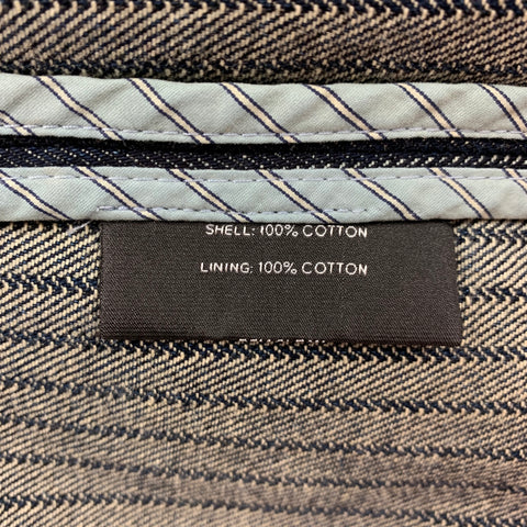 POLO by RALPH LAUREN Size 44 Indigo Pinstripe Cotton Sport Coat