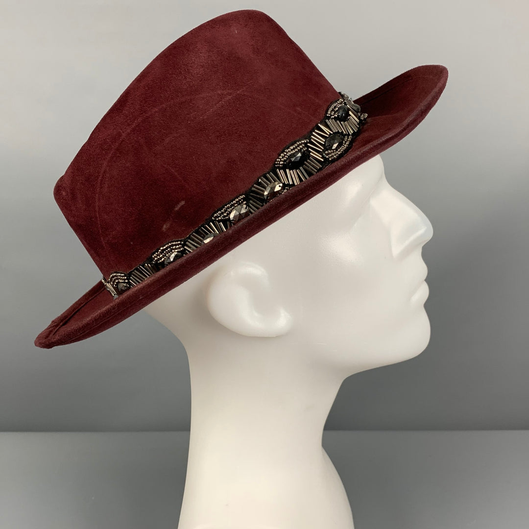 POK Burgundy Beaded Hat
