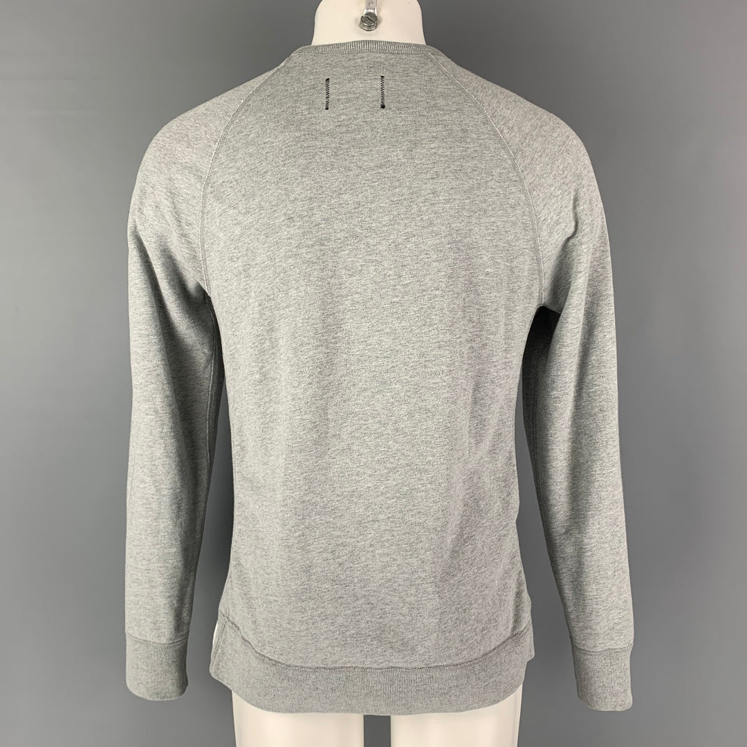 REIGNING CHAMP Size M Gray Solid Cotton Crew-Neck Pullover