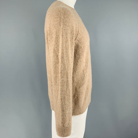 VINCE Size XL Beige Camel Knit Cashmere Crew Neck Sweater