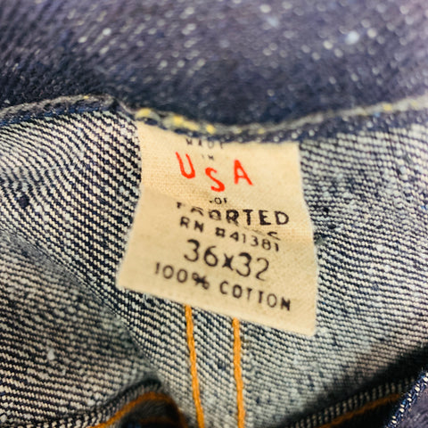 RRL by RALPH LAUREN Size 36 Indigo Contrast Stitch Selvedge Denim Jeans