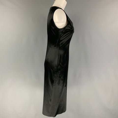 ETRO Vestido de cóctel sin mangas de mezcla de algodón negro talla 6