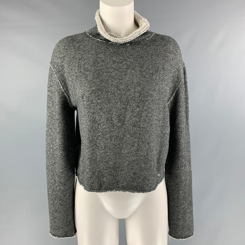 RAG &amp; BONE Talla XS Jersey de cuello alto simulado de algodón gris jaspeado - Mujer