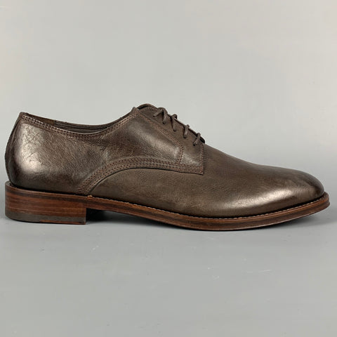 ANTONIO MAURIZI Taille 10 Chaussures à lacets en cuir marron
