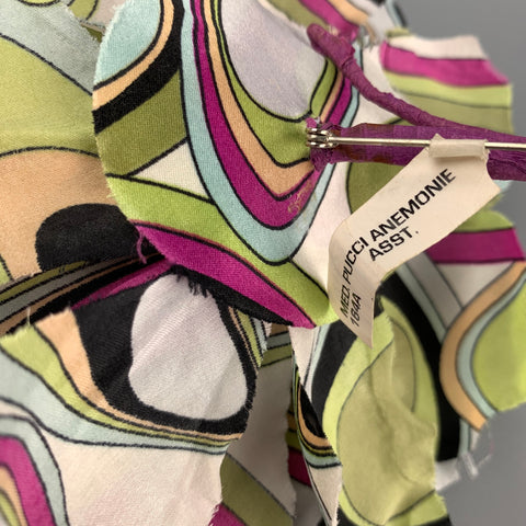 EMILIO PUCCI Abstract Multi-Color Flower Pin