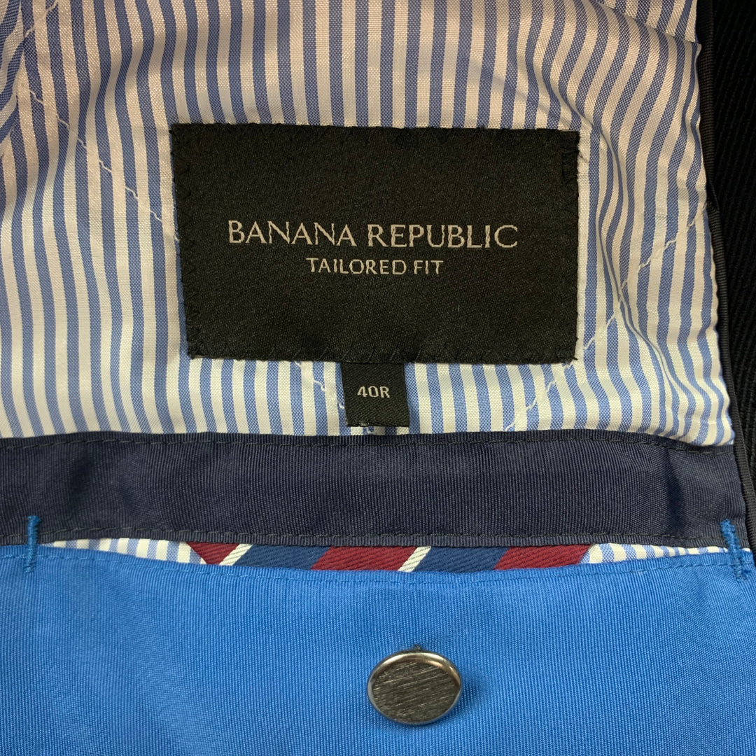 BANANA REPUBLIC Size 40 Regular Navy Wool Notch Lapel Sport Coat