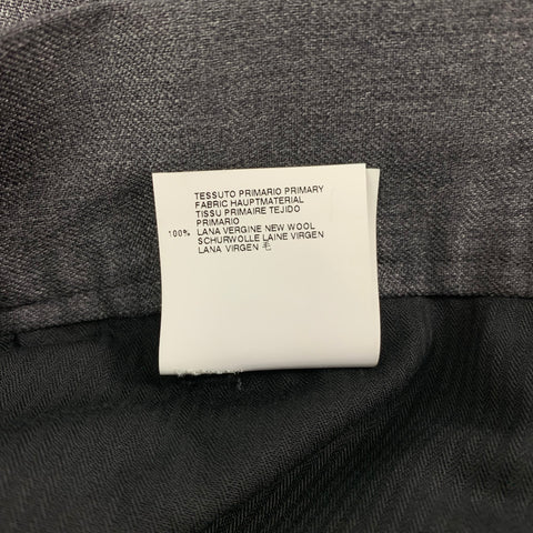 VIKTOR & ROLF Size 36 Dark Gray & Black Wool Slim Tuxedo Dress Pants