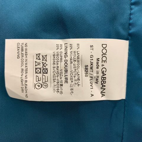 DOLCE & GABBANA Size 46 Iridescent Wool &  Mohair Buttoned Vest
