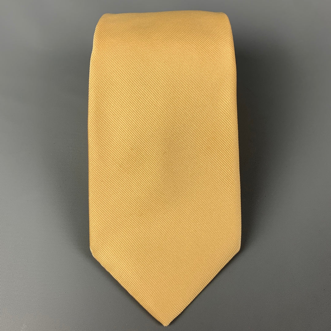 BERGDORF GOODMAN Yellow Twill Tie