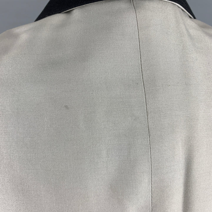 STELLA McCARTNEY Size 8 Silver Black Silk Tuxedo  Blazer