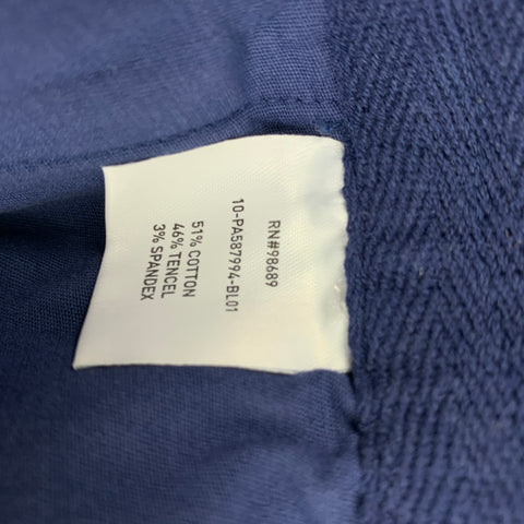 TODD SNYDER Size M Navy Cotton Blend Drawstring Shorts