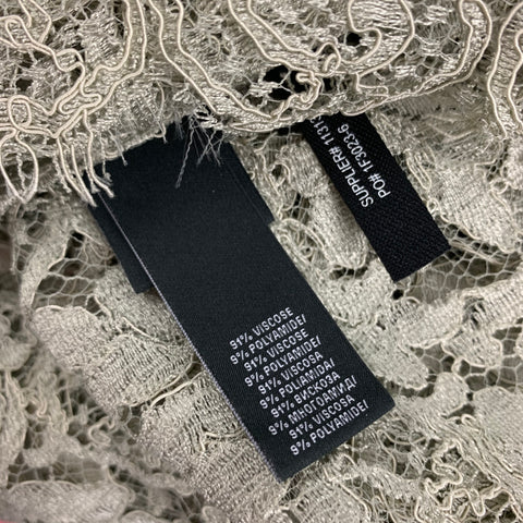 RALPH LAUREN Vestido recto de encaje en mezcla de viscosa y musgo talla 2 Black Label
