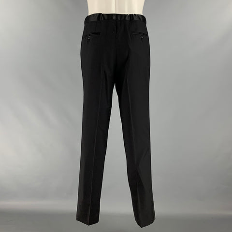 TREND Size 38 Black Wool Single breasted Tuxedo