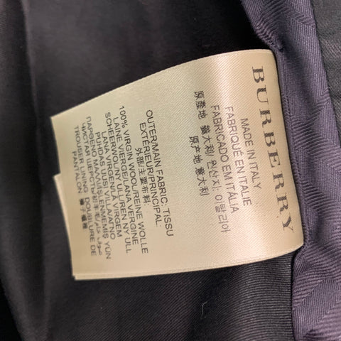 BURBERRY Size 32 Black Virgin Wool Flat Front Dress Pants