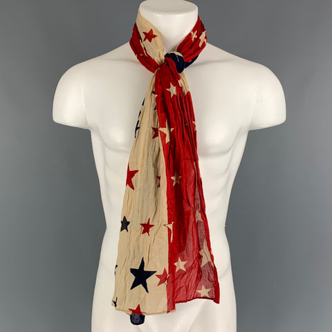 RRL by RALPH LAUREN Red White Blue Cotton Americana Scarf