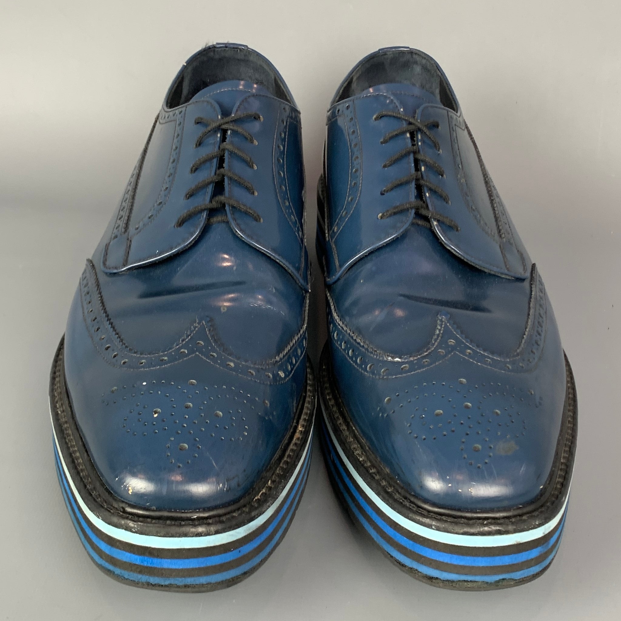 Prada Brushed Leather Lace-Up Shoes | Saks Fifth Avenue