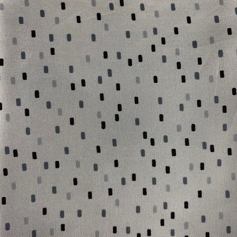 CHRISTIAN DIOR Cream Black Dots Silk Pocket Square
