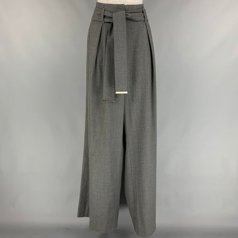 ARMANI COLLEZIONI Size XL Grey Heather Wide Leg Dress Pants