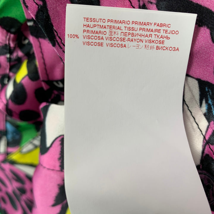 MARNI Size S Pink Multi-Color Viscose Print Button Up Shirt