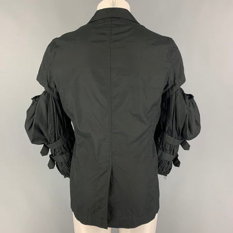 COMME des GARCONS HOMME PLUS Size M Black Cotton Cut Out Sleeves Jacket