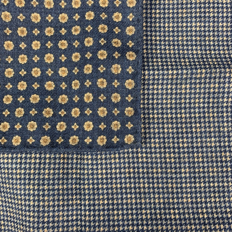 BRUNELLO CUCINELLI Pañuelo de bolsillo con estampado de lunares azul marino