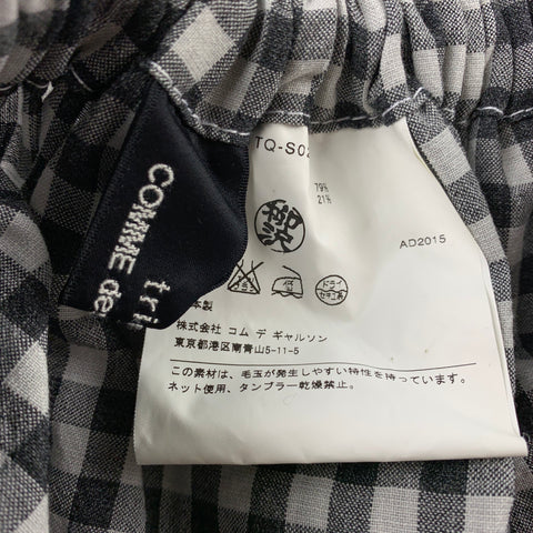 COMME des GARCONS TRICOT Size M Black & White Wool / Linen Circle Skirt