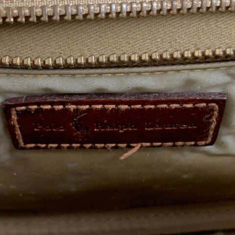 POLO by RALPH LAUREN Black Green Tan Blackwatch Leather Bag