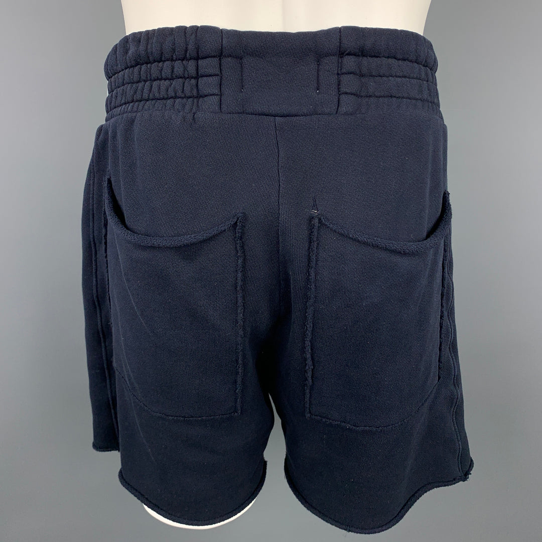 LES TIEN Size S Navy Cotton Sweatpants Shorts