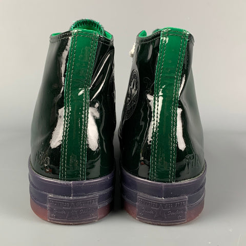 CONVERSE X J.W ANDERSON Size 10.5 Green & Navy White Color Block High Top Sneakers