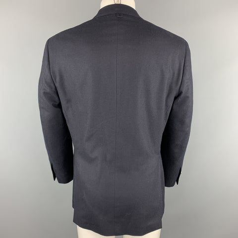 BLACK FLEECE Size 40 Navy Wool Notch Lapel Metal Buttons Sport Coat
