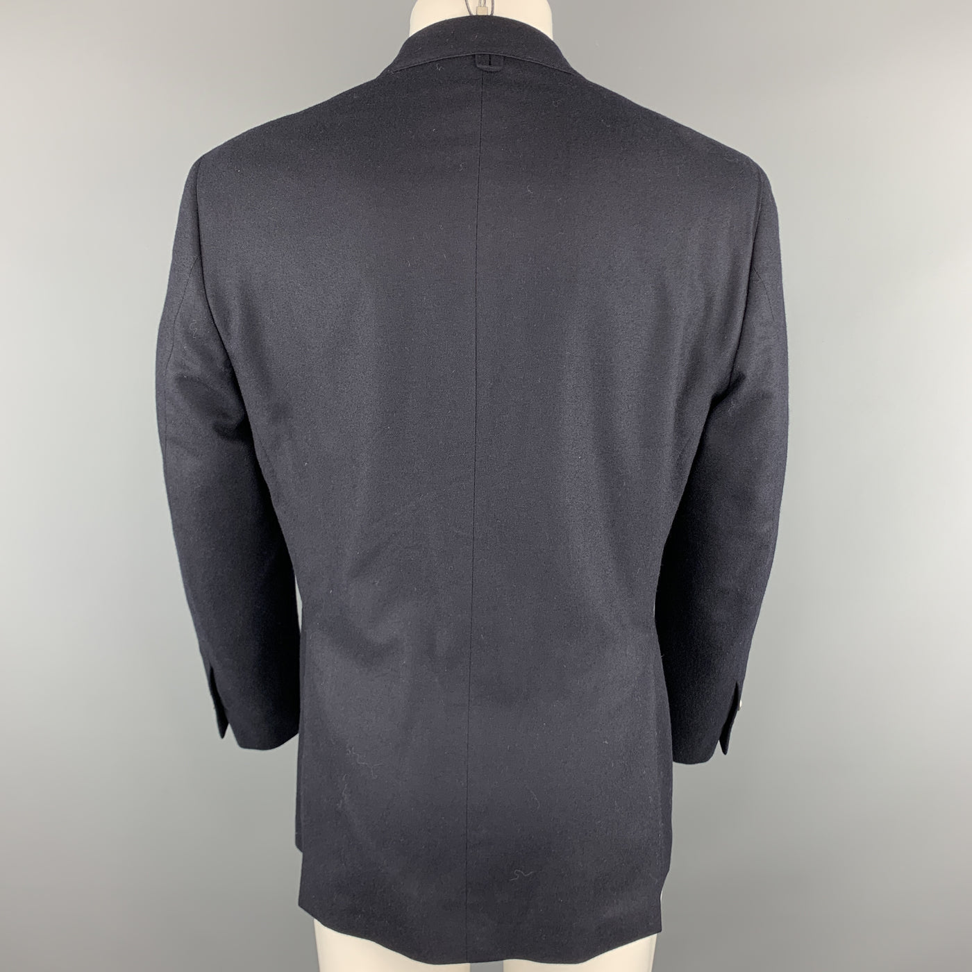 BLACK FLEECE Size 40 Navy Wool Notch Lapel Metal Buttons Sport Coat