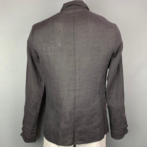 M.A+ Talla L Chaqueta con botones a rayas color carbón