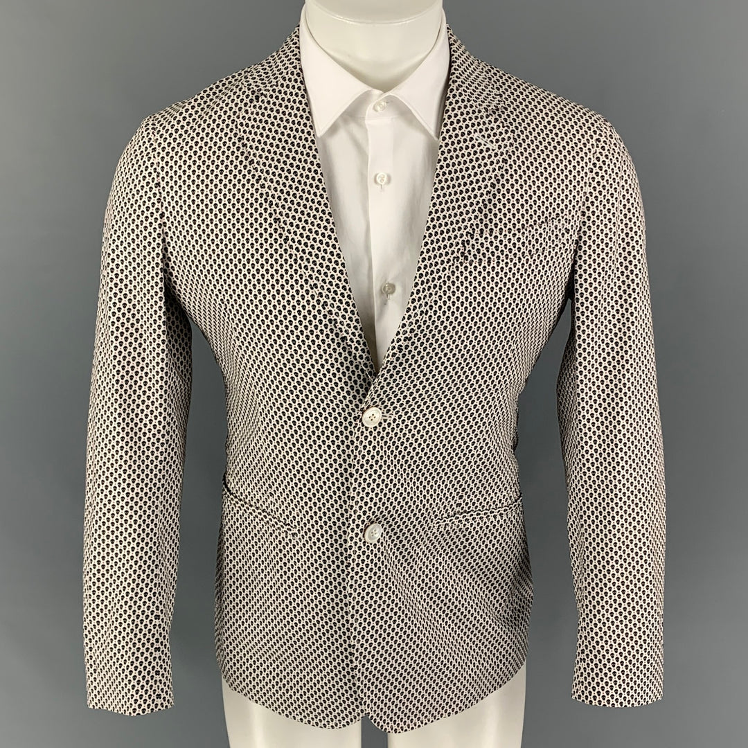 ALEXANDER MCQUEEN Taille 34 Manteau de sport en coton blanc marine rouge crânes
