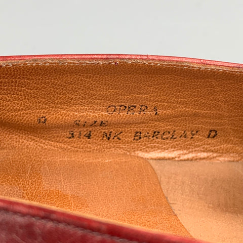 WALTER NEWBERGER for WILKES BASHFORD Size 10 Burgundy Leather Opera Pumps
