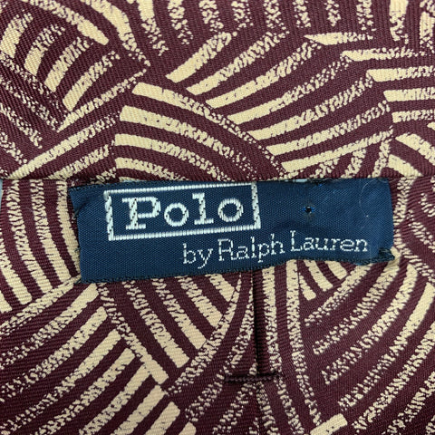 POLO by RALPH LAUREN Burgundy Print Silk Tie