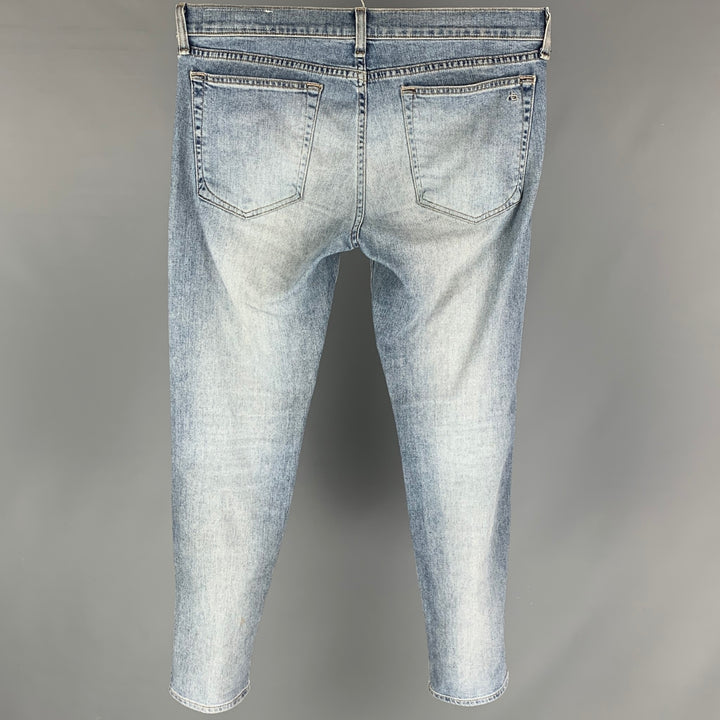 RAG & BONE Size 29 Blue Denim Distressed Zip Fly Jeans