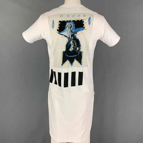 COMME des GARCONS SHIRT x JEAN-MICHEL BASQUIAT Size M White Black Graphic Cotton T-shirt