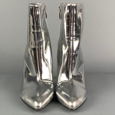 MICHAEL by MICHAEL KORS Size 7.5 Silver Leather Metallic Boots