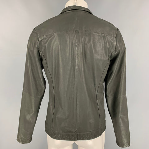 NICE COLLECTIVE Veste en cuir gris taille S