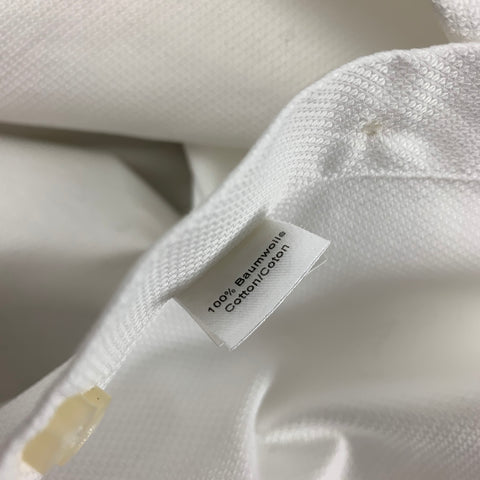 HAGEN Size L White Cotton Button Up Long Sleeve Shirt