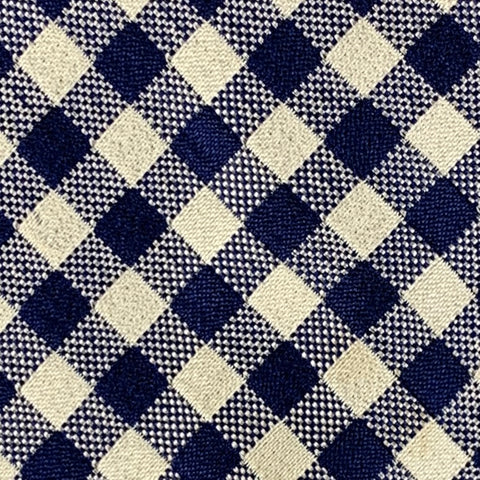 BURBERRY LONDON Corbata de seda a cuadros color crema azul marino