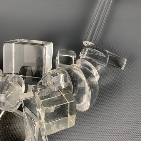 OSCAR DE LA RENTA Clear Lucite Necklace