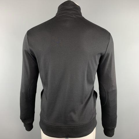 HUGO BOSS Size S Solid Black Cotton Zip Up Jacket
